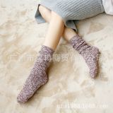 堆堆襪 女襪 純棉雪花 日系校園風 秋冬爆款 粗線條紋 新款
