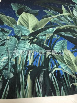 廠家供應B1級阻燃數碼印花面料 婚禮展廳現場布置阻燃面料加工