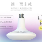 無線WiFi網絡燈泡監控攝像頭300萬PIR人體感應開關燈Bulb camera