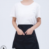 廠家定制直銷 時尚滌棉半身小開衩女款雙兜圍裙女服務(wù)員家用茶樓