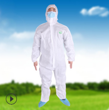 促銷雷克蘭 防護(hù)服連體 一次性無紡布 SMS加厚 縫線包邊訂制加工
