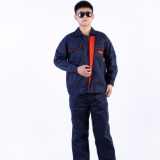 夏季工作服套裝男士女長袖薄款上衣汽修服定制印logo工裝勞保服