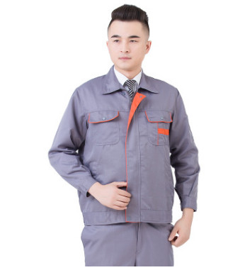 加工定做長袖春秋勞保環(huán)衛(wèi)工作服汽修電焊工地服定制logo印字
