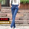 牛仔哈倫長褲女潮深淺藍(lán)色兩色牛仔褲彈力顯瘦韓版女士牛仔長褲