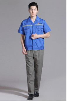 供應(yīng)億誠(chéng)制服YCGC25 電工汽修工作服襯衣 工程服 男夏裝短袖工作服
