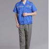 供應(yīng)億誠(chéng)制服YCGC25 電工汽修工作服襯衣 工程服 男夏裝短袖工作服