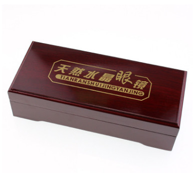 批發 木制眼鏡盒太陽鏡盒天然水晶眼鏡盒收納木盒送人禮品眼鏡盒