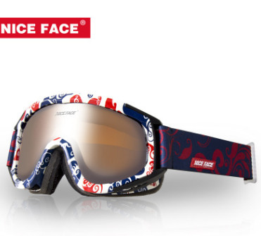 正品NICE FACE專業(yè)雙層防護(hù)滑雪鏡，登山鏡，防護(hù)鏡,SKI,GOGGIES