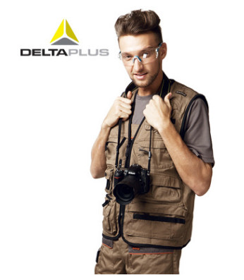 Deltaplus/代爾塔405332青年牛仔馬甲背心男士夏季潮無袖爸爸防護