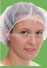 無紡布圓帽一次性尼龍網眼帽防塵防落發頭套手工圓形帽子有現貨