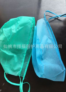 廠家直銷一次性無紡布醫生帽 加厚系帶醫生帽 手術帽 橡筋醫生帽