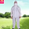 工廠熱銷一次性 無紡布防護(hù)服加厚連體帶帽加大碼防化服畜牧養(yǎng)殖