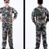廠家直銷男女學生迷彩服套裝耐磨勞保工作服野外叢林外訓作服