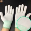 廠家直銷滌綸防靜電手套 13針無粉無塵工業電子廠作業勞保手套
