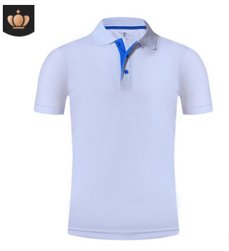 批發純色速干翻領工作服定做廣告文化衫logo加工印字T恤定制工裝