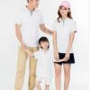 廠家批發巴洛克拉架珠地小領翻領短袖學校學生運動服上衣定制批發