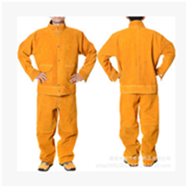 廠家批發直銷牛皮電焊服 純皮套裝焊工服 焊接勞保工作電焊服
