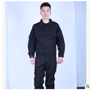 廠家供應茂源黑色工作服套裝 保安作訓特勤執(zhí)勤服 戶外拓展訓練服