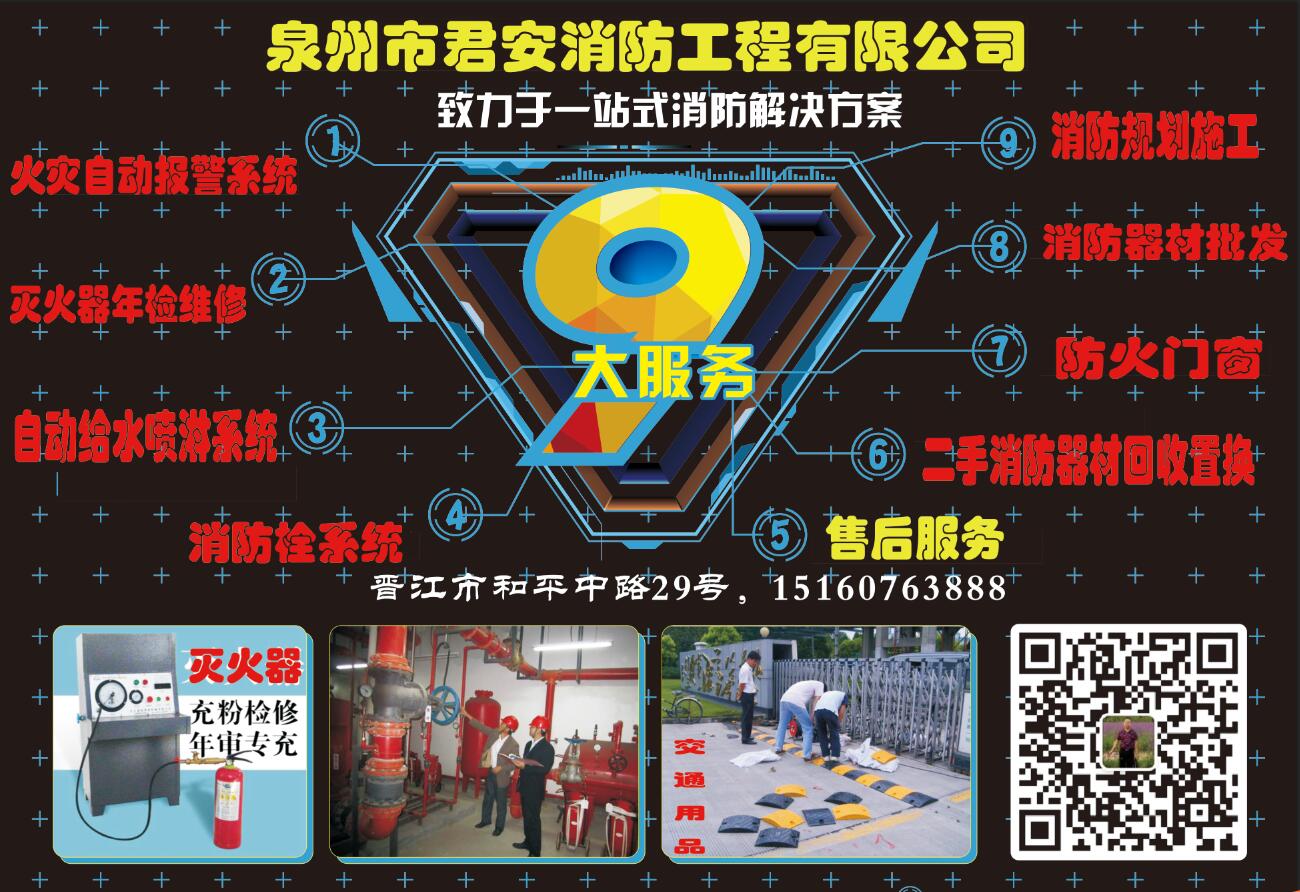 石獅高層樓群消防保衛管理措施 高樓消防逃生設施 滅火器