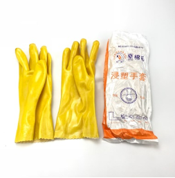 代理 舒意牌黃色浸塑手套 長短耐酸堿手套 防酸防化學品耐腐蝕