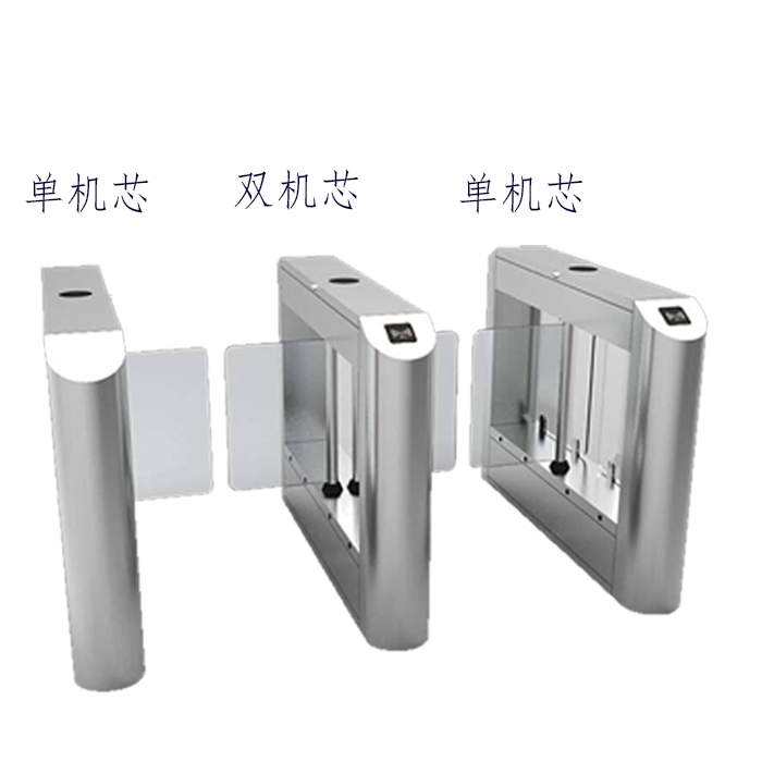 防撞擺閘人行通道閘健身房學校小擺閘門禁系統(tǒng)人臉識別測溫閘機
