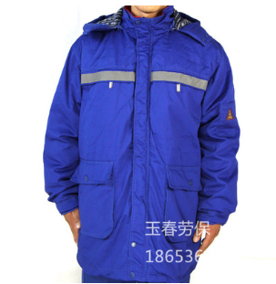 廠家供應勞保服藍色防靜電反光純棉勞保工作服 耐磨吸汗勞保套裝