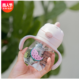 兒童水杯tritan學飲杯防漏寶寶吸管杯幼兒園防摔杯子便攜水杯批發