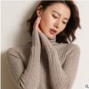 2019秋冬新款堆堆領套頭毛衣女韓版大碼加厚純色羊毛針織打底衫