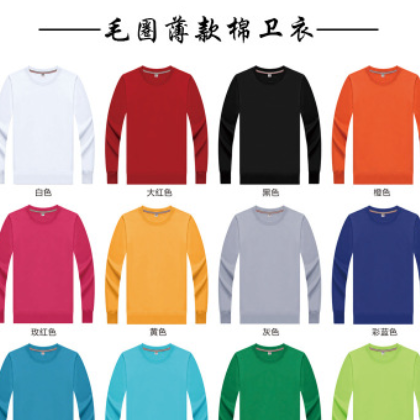 廣州批發長袖滌棉秋冬季毛圈廣告衛衣定做文化衫印字印制工作服