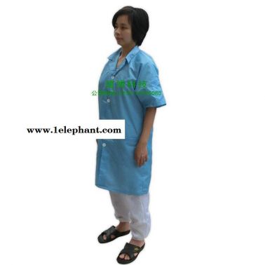 供應 廣東夏裝短袖防靜電大褂 無塵工作服 防靜電衣服/防塵服 防護服潔凈服