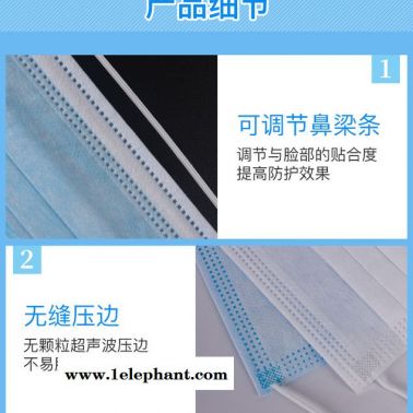 一次性口罩熔噴布白色藍(lán)色工業(yè)防塵防護(hù)口罩獨(dú)立包裝 防塵口罩