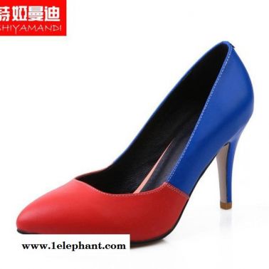 詩婭曼迪女鞋淺口品質2015新款歐洲站工作鞋套腳**時尚單鞋