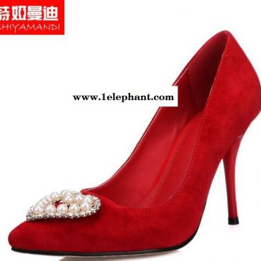 詩婭曼迪女鞋**淺口OL新品高跟鞋套腳潮流春秋高端職業休單鞋