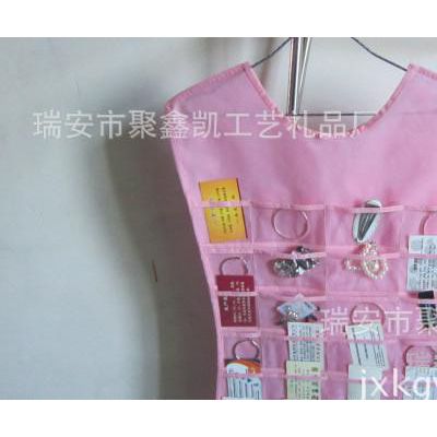 創意多層掛袋 防水無紡布收納袋 雙面飾品收納多格首飾透明【掛袋