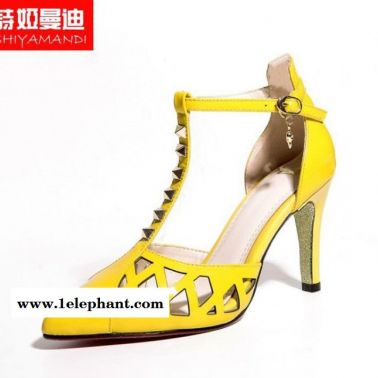 詩婭曼迪女鞋套腳歐洲站頭層牛皮真皮女**韓版漆皮新品涼鞋