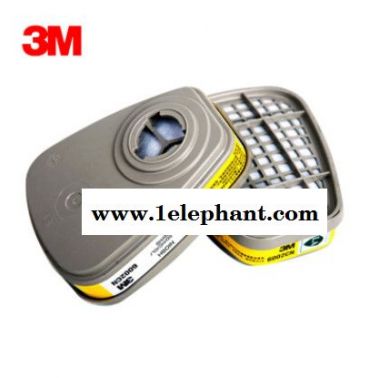3M 6003CN口罩防塵防毒面具防化學霧氣噴漆防霧霾PM2.5面罩 濾毒盒1對 3M濾毒盒