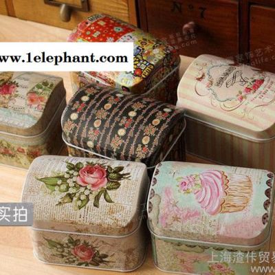 韓國文具批發 天克 碎花收納盒-小號 鐵盒 小收納盒 TK12-273