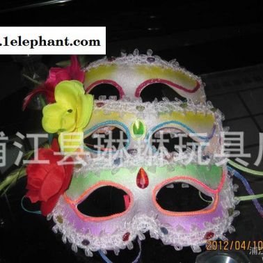 廠家萬圣節(jié)舞會(huì)面具 EVA面具廠家 派對(duì)面具 彩色花邊面具
