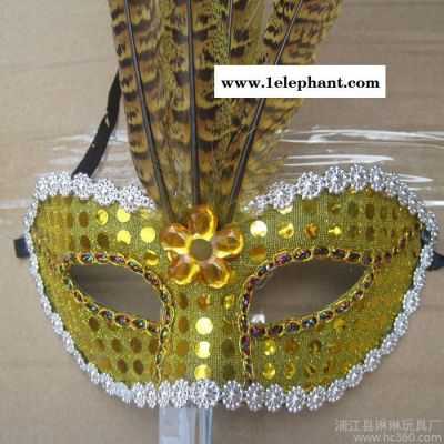 供應自有MJ-XLLP亮片眼線羽毛面具