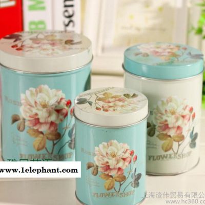 鐵皮收納盒 餅干罐 鐵皮盒 創意收納 rose玫瑰 批發定制