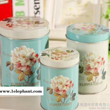 鐵皮收納盒 餅干罐 鐵皮盒 創意收納 rose玫瑰 批發定制