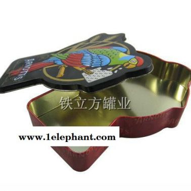 復古小雞小鳥形圖案鐵盒 收納盒 禮品盒 餅干零食鐵盒