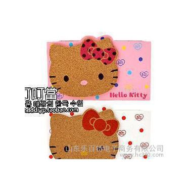 韓國進口HelloKitty筆筒 辦公用品收納盒 木質多用筆筒