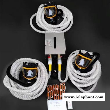 單人雙人四人強制送風式自吸式防毒長管面罩電動送風式長管呼吸器