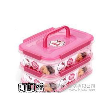 韓國Hello KITTY凱蒂貓兒童飯盒便當食物盒野餐收納盒雙層 KT823