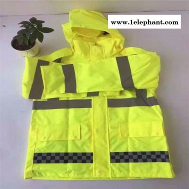 新款配發反光雨衣 應急救援反光分體雨衣 反光連體雨衣