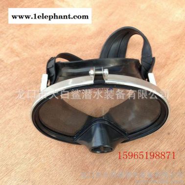 潛水用品老款漁民水鏡黑色潛水鏡 專業橡膠潛水面鏡 潛水閥鏡 面罩