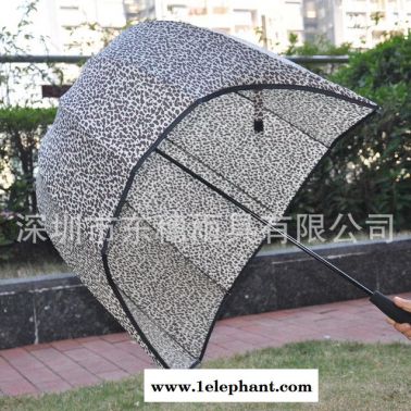 直銷17寸豹紋傘頭盔傘 淑女觀雪傘 雨傘可按要求訂做LOGO