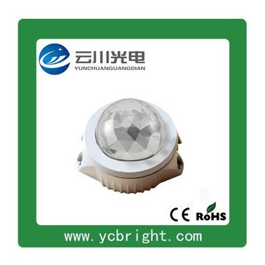 云川光電WZ-DG-RGB856S24D 戶外亮化壓鑄鋁底座鉆石PC面罩圓形直徑85mm七彩光6WLED點(diǎn)光源