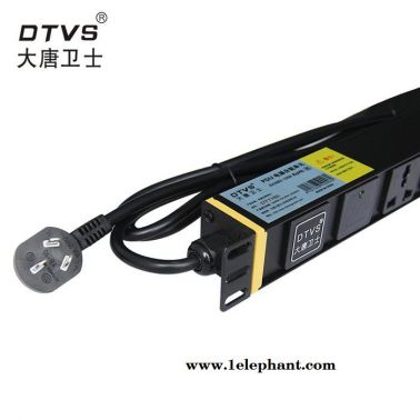 供應江蘇南京 大唐衛士高阻燃版PDU電源插座 DT7162 6位10A多用孔 SPD防雷 大唐衛士專業機房工程廠家